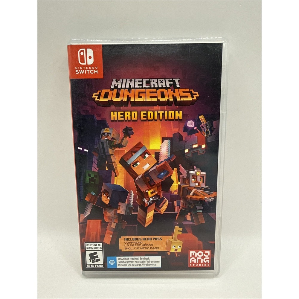 Minecraft Dungeons Nintendo Switch MINT Condition